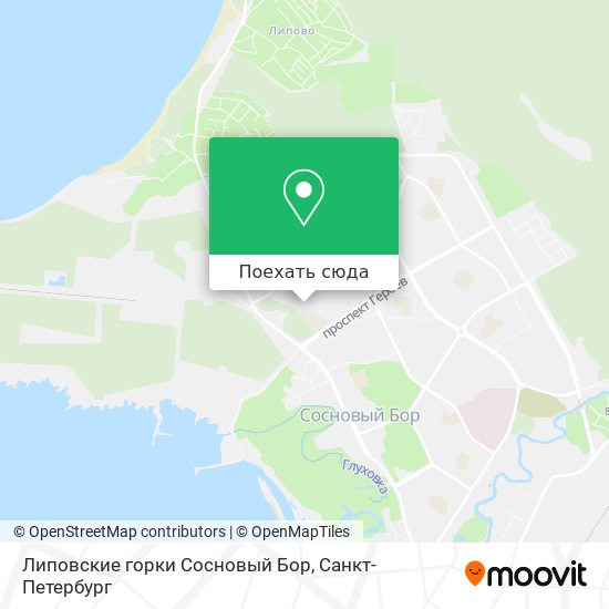 Карта Липовские горки Сосновый Бор