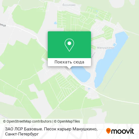 Карта ЗАО ЛСР Базовые. Песок карьер Манушкино