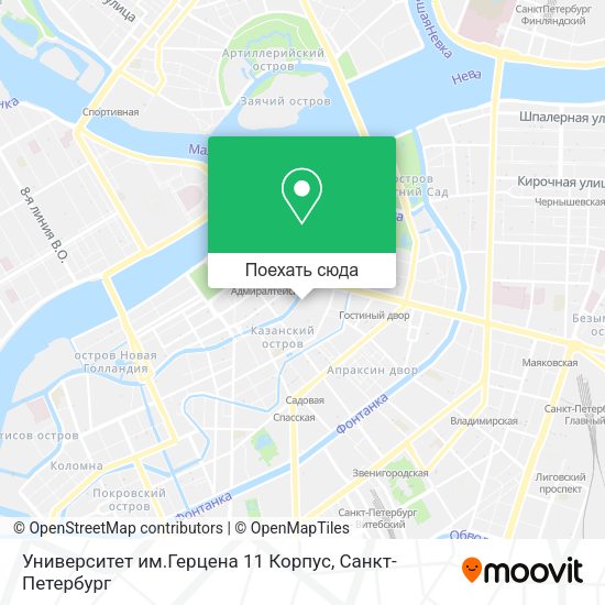 Карта Университет им.Герцена 11 Корпус