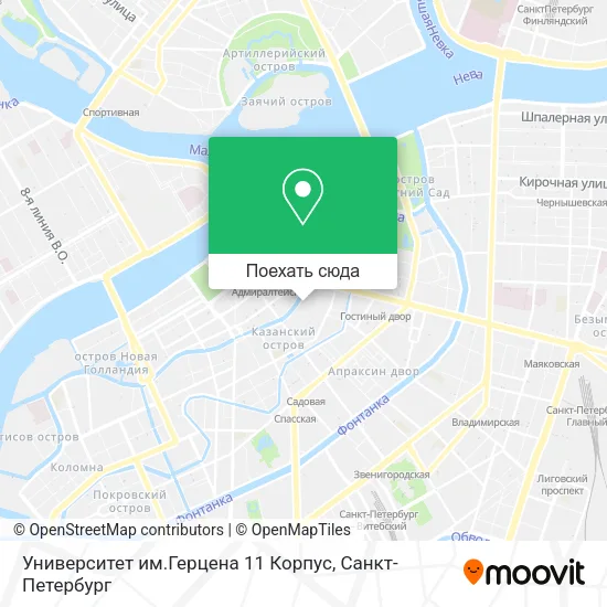 Карта Университет им.Герцена 11 Корпус
