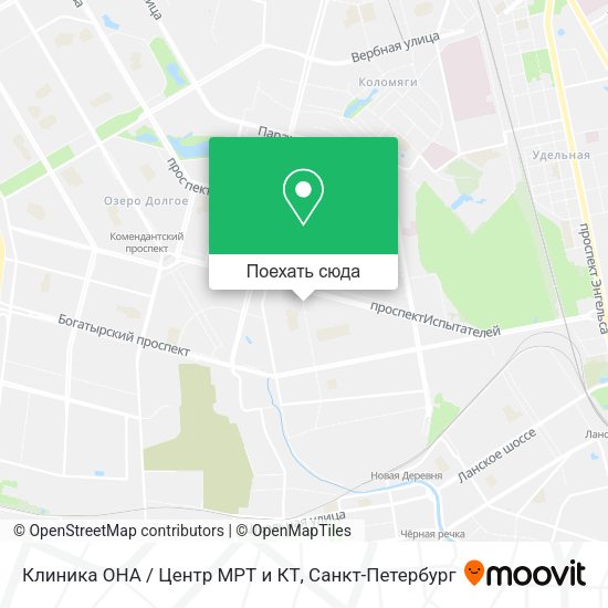 Карта Клиника ОНА / Центр МРТ и КТ