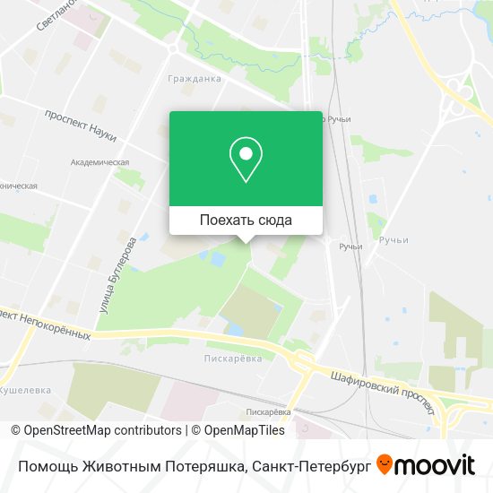 Карта Помощь Животным Потеряшка
