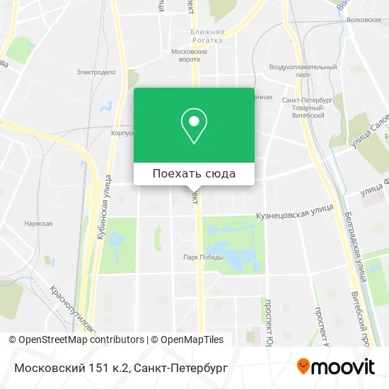 Карта Московский 151 к.2