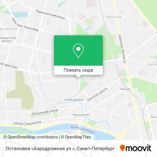 Карта Остановка «Аэродромная ул.»
