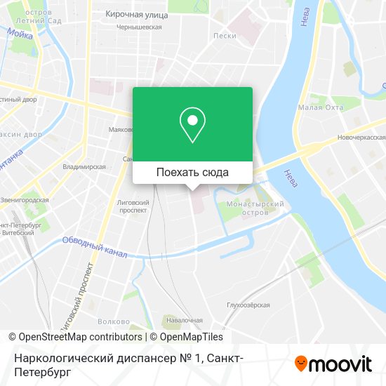 Карта Наркологический диспансер № 1