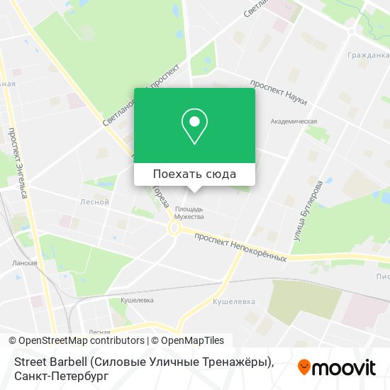 Карта Street Barbell (Силовые Уличные Тренажёры)