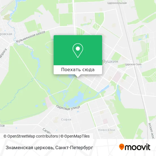 Карта Знаменская церковь