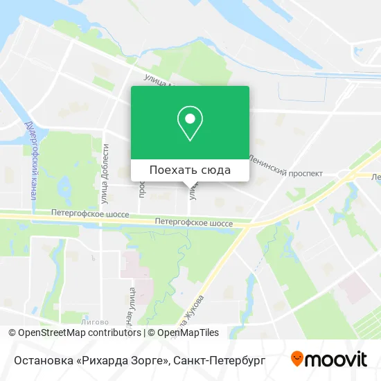 Карта Остановка «Рихарда Зорге»