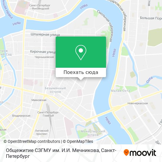 Карта Общежитие СЗГМУ им. И.И. Мечникова