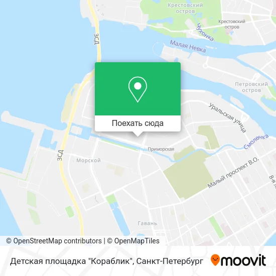 Карта Детская площадка "Кораблик"