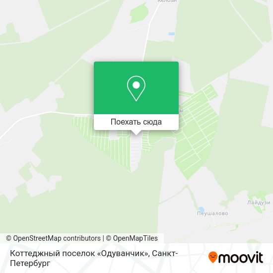 Карта Коттеджный поселок «Одуванчик»