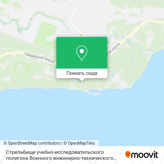 Карта Стрельбище учебно-исследовательского полигона Военного инженерно-технического университета