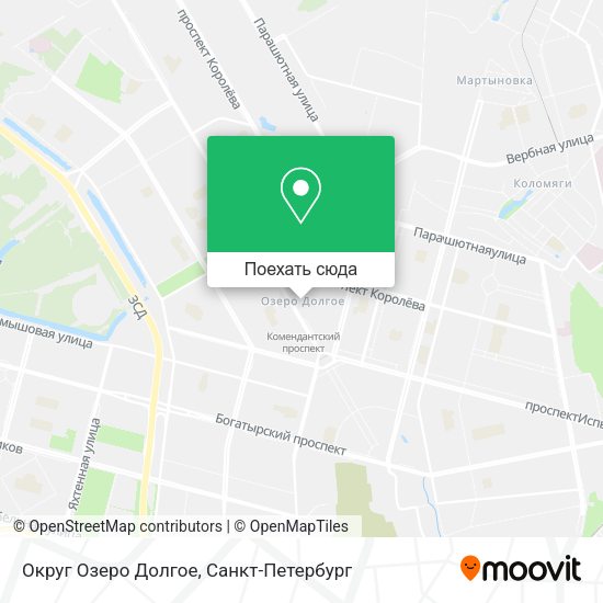 Карта Округ Озеро Долгое
