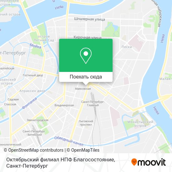 Карта Октябрьский филиал НПФ Благосостояние