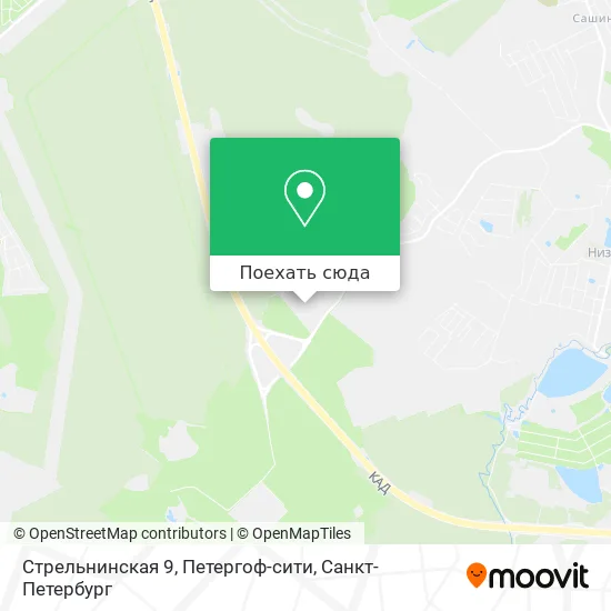 Карта Стрельнинская 9, Петергоф-сити