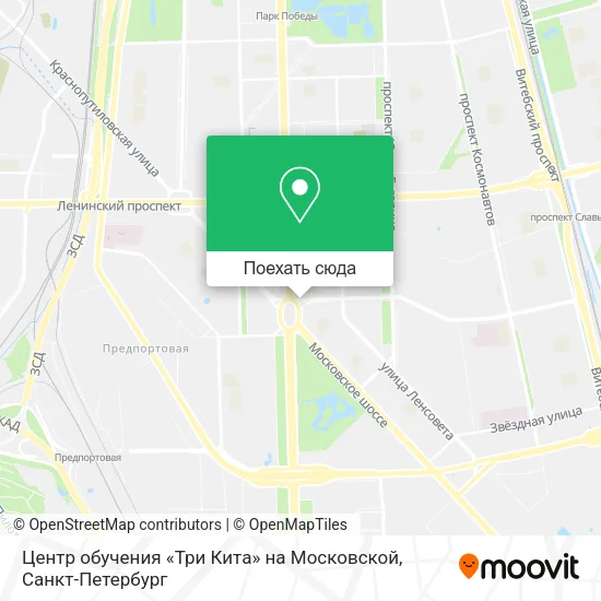 Карта Центр обучения «Три Кита» на Московской