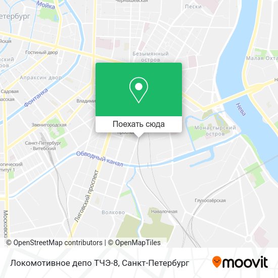 Карта Локомотивное депо ТЧЭ-8