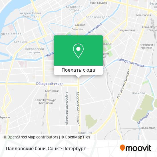 Карта Павловские бани