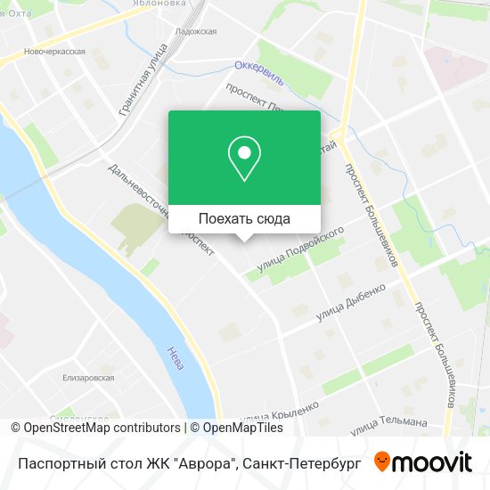 Карта Паспортный стол ЖК "Аврора"