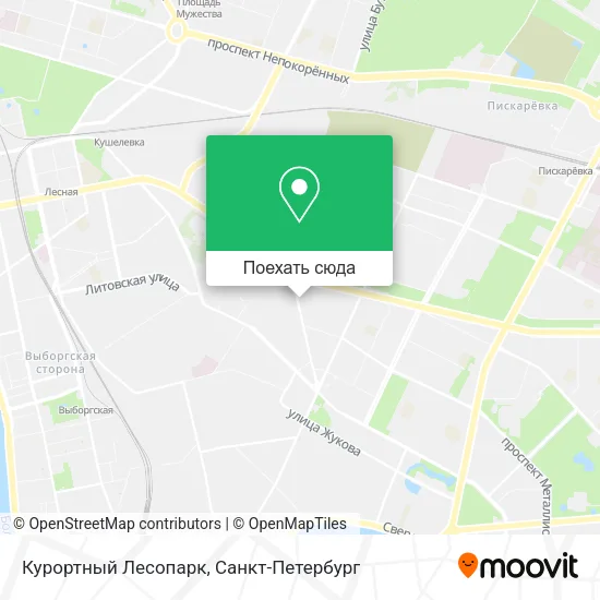 Карта Курортный Лесопарк