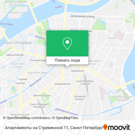 Карта Апартаменты на Стремянной 11
