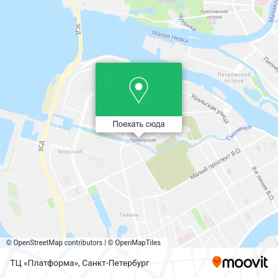 Карта ТЦ «Платформа»