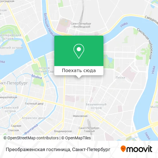 Карта Преображенская гостиница