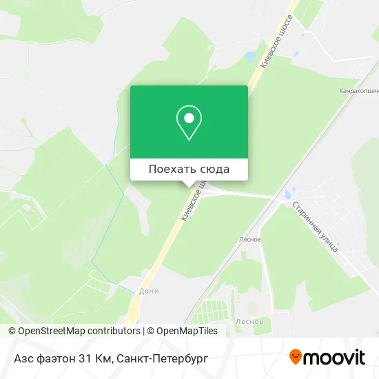 Карта Азс фаэтон 31 Км