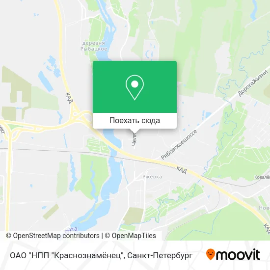 Карта ОАО "НПП "Краснознамёнец"