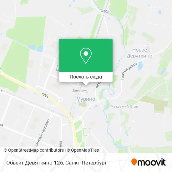 Карта Обьект Девяткино 126
