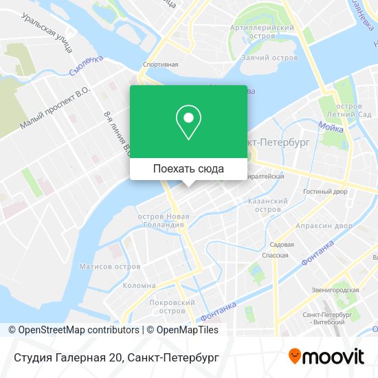 Карта Студия Галерная 20