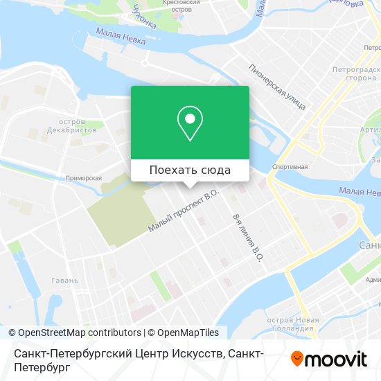 Карта Санкт-Петербургский Центр Искусств