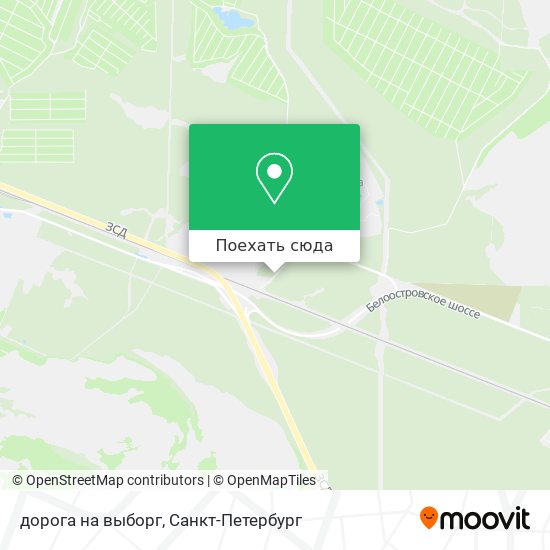 Карта дорога на выборг