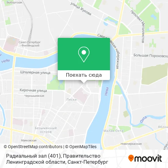 Карта Радиальный зал (401), Правительство Ленинградской области