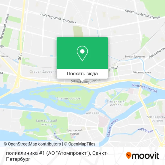 Карта поликлиника #1 (АО "Атомпроект")