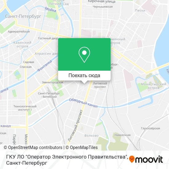 Карта ГКУ ЛО "Оператор Электронного Правительства"