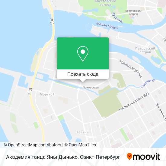 Карта Академия танца Яны Дынько
