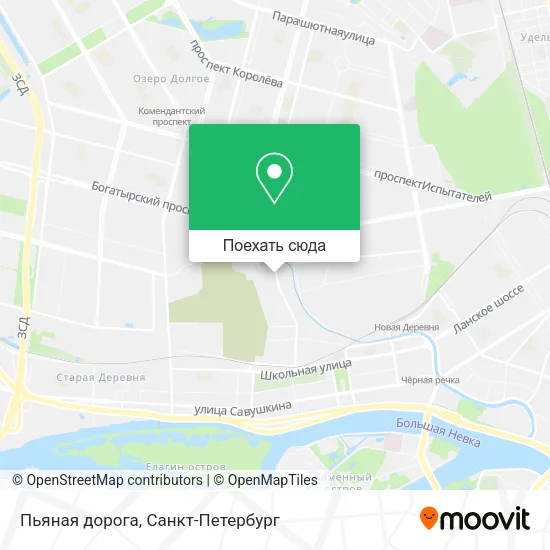 Карта Пьяная дорога