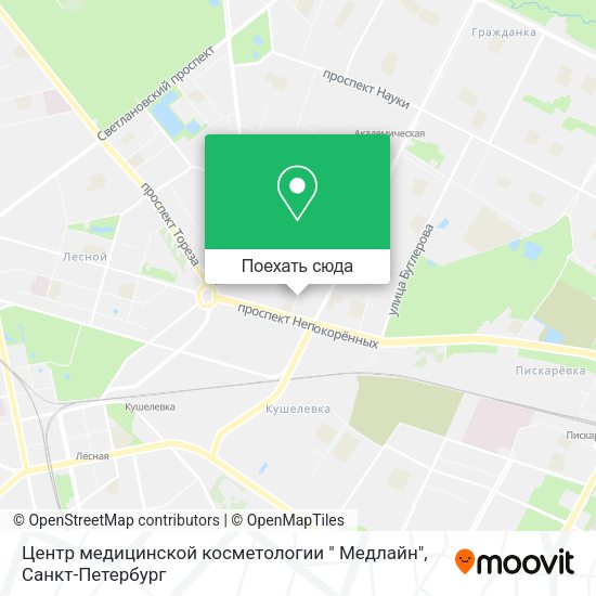 Карта Центр медицинской косметологии " Медлайн"