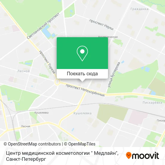 Карта Центр медицинской косметологии " Медлайн"