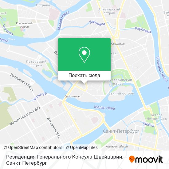Карта Резиденция Генерального Консула Швейцарии