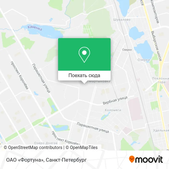 Карта ОАО «Фортуна»