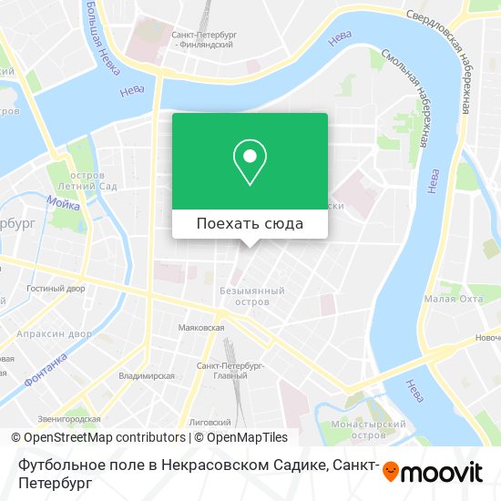 Карта Футбольное поле в Некрасовском Садике