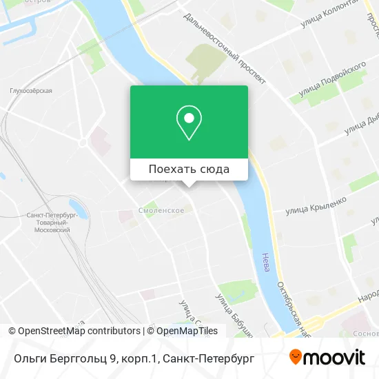 Карта Ольги Берггольц 9, корп.1