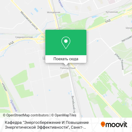 Карта Кафедра "Энергосбережение И Повышение Энергетической Эффективности"
