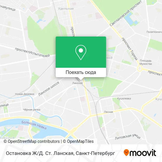 Карта Остановка Ж/Д. Ст. Ланская
