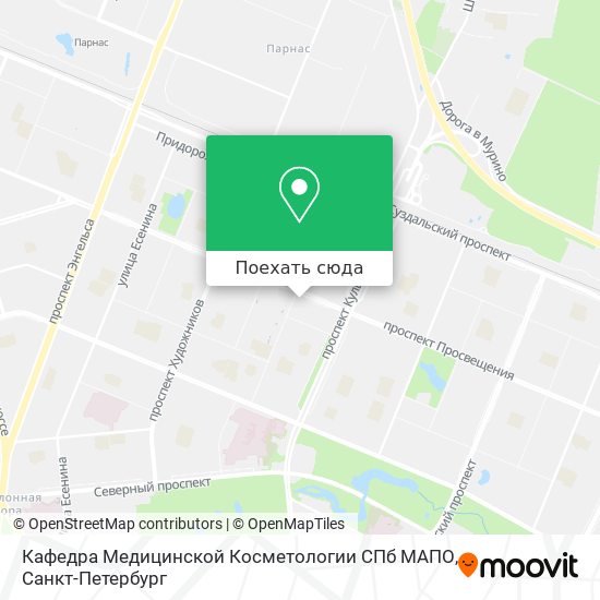 Карта Кафедра Медицинской Косметологии СПб МАПО