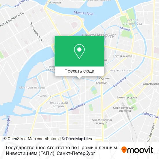 Карта Государственное Агентство по Промышленным  Инвестициям (ГАПИ)