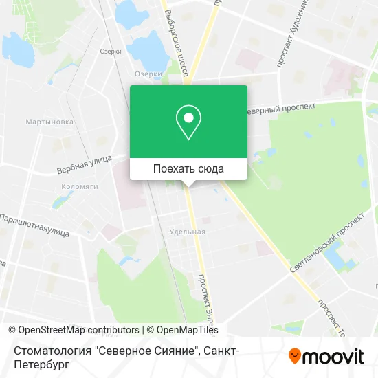 Карта Стоматология "Северное Сияние"