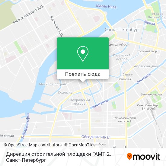 Карта Дирекция строительной площадки ГАМТ-2